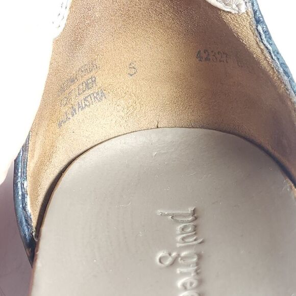 Paul Green Women's Cotie US7,5 AU5 Blue Leather Embellished Ankle Strap Sandals - Picture 13 of 15